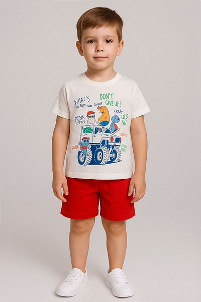 Dmb Printed T-Shirt and Shorts Set for Boys