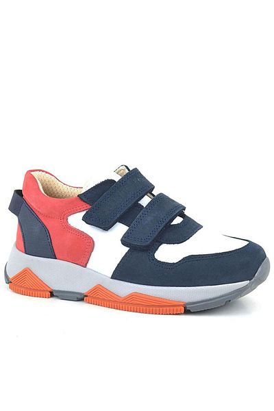 Rakerplus Genuine Leather Navy Blue Kids Sneakers Sports Shoes