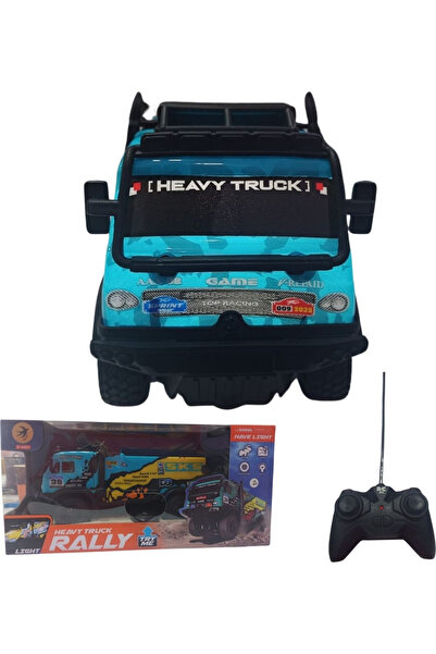 Boratila Toys 1:20ışıklı Demolu Full Fonksiyon Uzaktan Kumandalı Mavi-turuncu Şarjlı Kamyonet