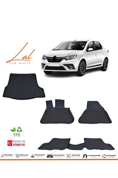 Lal Renault Symbol 3d Havuzlu Paspas Bagaj Havuzu Seti (2013-2021 UYUMLU)