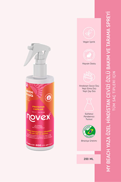 NOVEX My Beach - Hindistan Cevizi Özlü Nemlendirici Kolay Tarama Spreyi 200ml