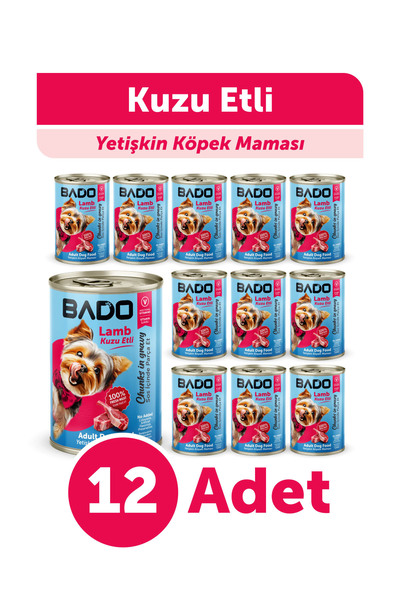 Bado Yetişkin Yaş Köpek Maması Kuzu Etli 400gr 12'li