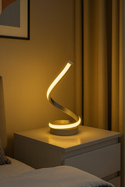 Modavize Londra Modern Tasarım Dizayn Kablolu Gri Renk Gün Işığı Ledli Led Ab...