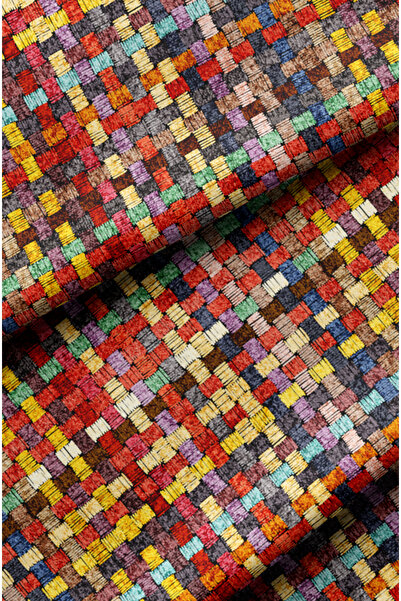 CANİLA Kilim Desenli Dijital Baskılı Döşemelik Koltuk Kumaşı,kırlent,minder Kaplama. Premium Kumaş
