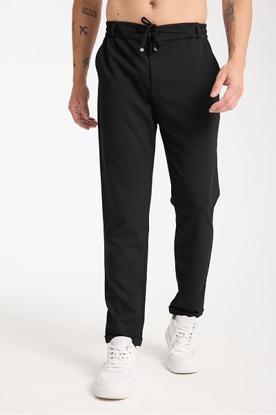 KAPHONE Men's Trousers - Jogger Style with Elastic Waist and Folded Legs