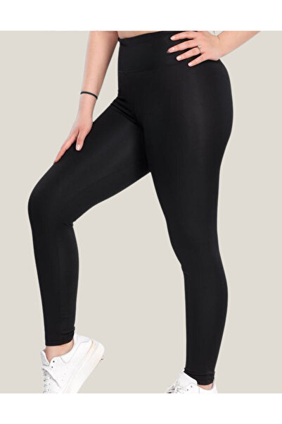 ALYA UNDERWEAR Toparlayıcı Yüksek Bel Kadın Günlük Spor Parlak Tayt