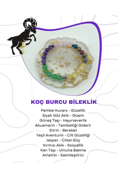 Saff Doğal Taş Aries Natural Stone Bracelet212242