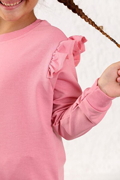 zepkids Σετ φόρμας για κορίτσια με μακρυμάνικο σομόν με λαιμόκοψη