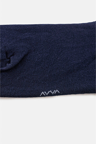 Avva Men's Navy Blue Viscose Blended Sneaker Socks E 008553