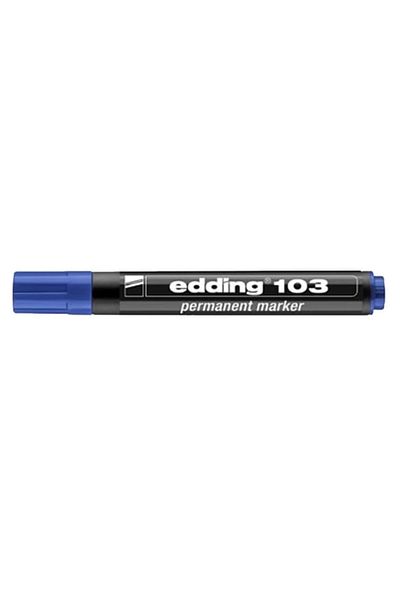 Edding Blue Round End Permanent Marker - Ed-103 (5 Pieces)