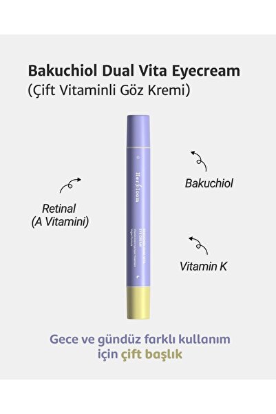 HERBLOOM Bakuchiol Dual Vita Eyecream (Çift Vitaminli Göz Kremi)
