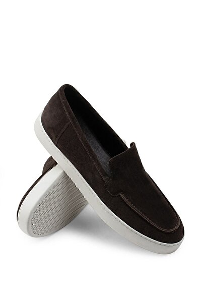 Deery Genuine Suede Brown Loafer Men's Shoes