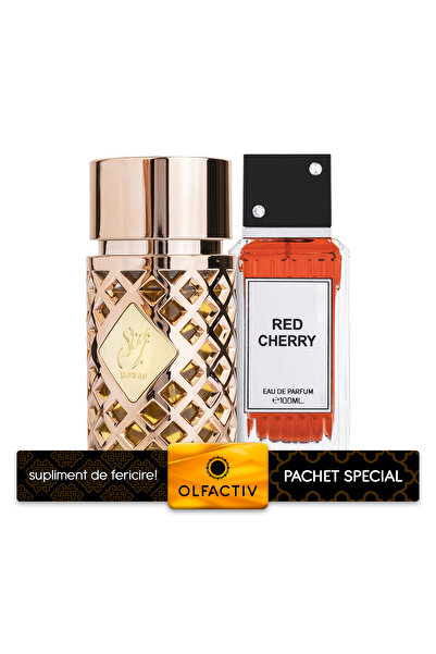 ARD AL ZAAFARAN Pachet de 2 parfumuri Jazzab Gold 100 ml și Red Cherry 100 ml