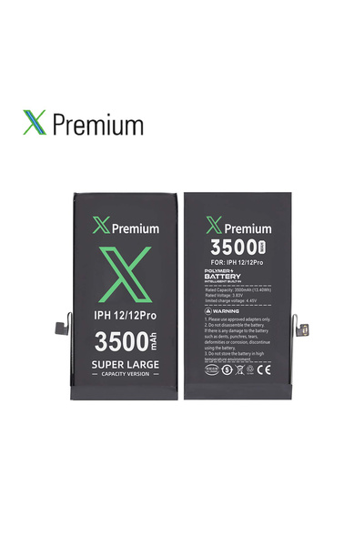X PREMİUM İphone 12 Ve 12 Pro Yüksek Kapasiteli Batarya Pil 3500 Mah Xpremium