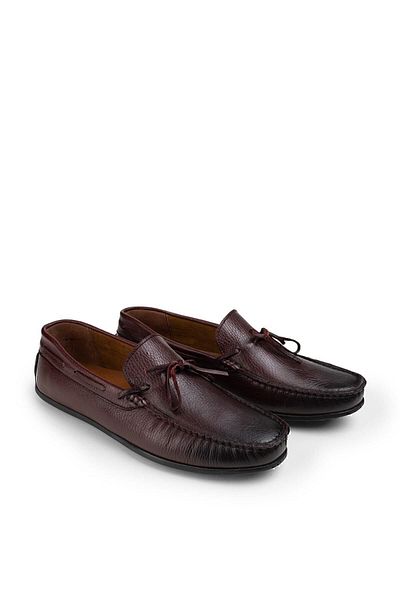 Deery Loafer pentru bărbați din piele naturală roșu Claret
