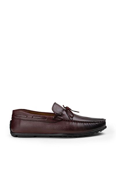 Deery Loafer pentru bărbați din piele naturală roșu Claret