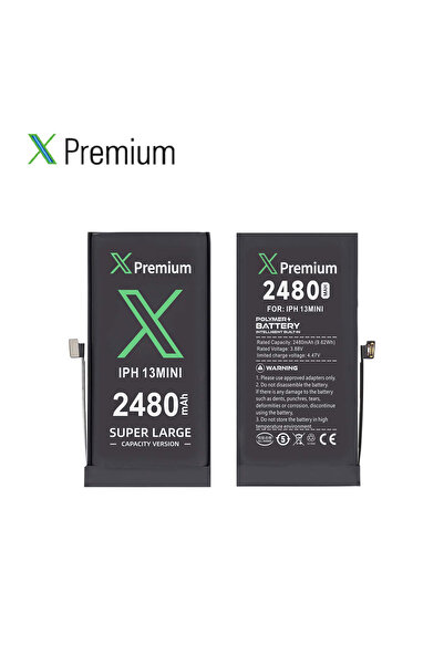 X PREMİUM İphone 13 Mini Yüksek Kapasiteli Batarya Pil 2480 Mah Xpremium