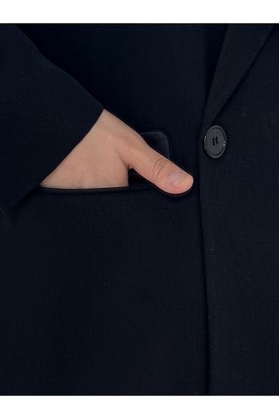MİHRA STORE Yaren Double Button Linda Twil Jacket-El1889 Black