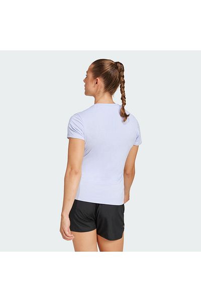 adidas Tricou albastru cu gât rotund pentru femei Adizero E
