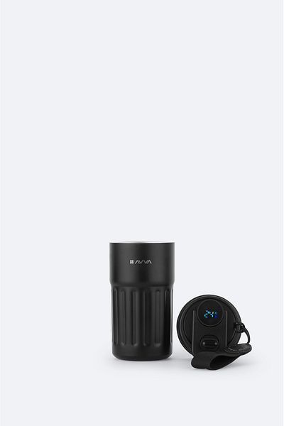 Avva Men's Black Sport 100% Steel Thermos 450 ml B 009908
