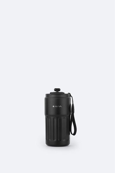 Avva Men's Black Sport 100% Steel Thermos 450 ml B 009908
