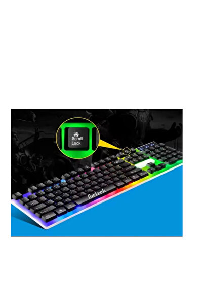 fortrek 4in1 Klavye Mause Ve Razer Mausepad Gamer Set Pubg