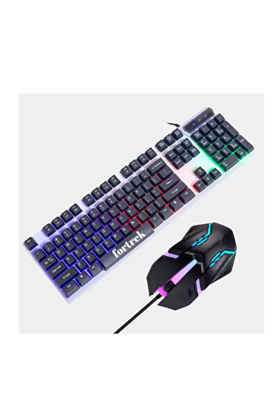 fortrek 4in1 Klavye Mause Ve Razer Mausepad Gamer Set Pubg