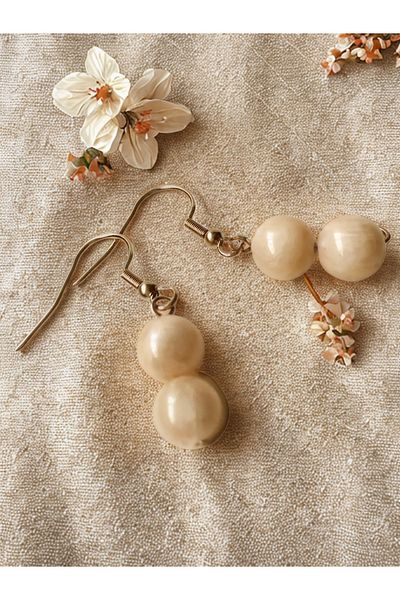 ayrestyle Moonstone Natural Stone Globe Cut Dangle Women's Earrings