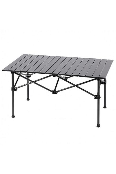 ECARLA Masă pliabilă, cu cadru metalic și blat rezistent, compactă pentru camping – 95x56x50 cm, eCarla, SC09SZ