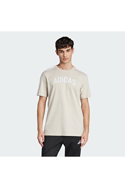 adidas Jj3870-e M C Colleg Tee Erkek T-shirt Bej
