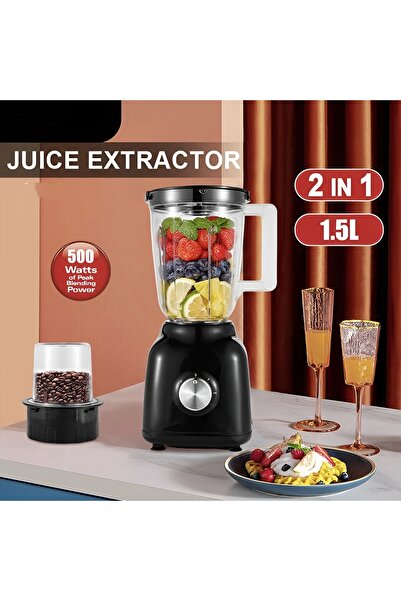 Generic 2 in 1 Juice Extractor & Blender 1.5L – 500W Powerful Juicer Mixer