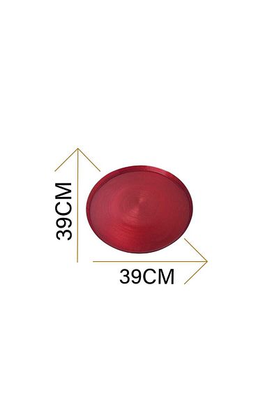 Generic Luxury glass serving plate, 100% Turkish made, red color (size: 32 cm) - to decorate your tables with a touch of elegance