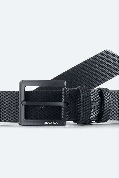 Avva Мъжки черен шарен колан с игла A41Y9306