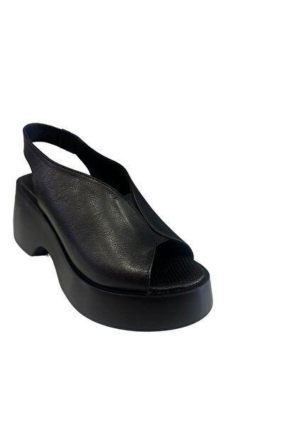 Castle Black 42624 Pantofi de vară de damă din piele naturală Negri