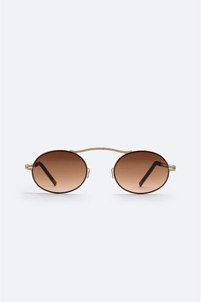 Avva Men's Brown Round Hand Made Sunglasses A41Y8809