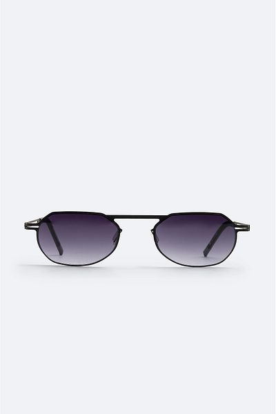Avva Men's Black Round Hand Made Sunglasses A41Y8808