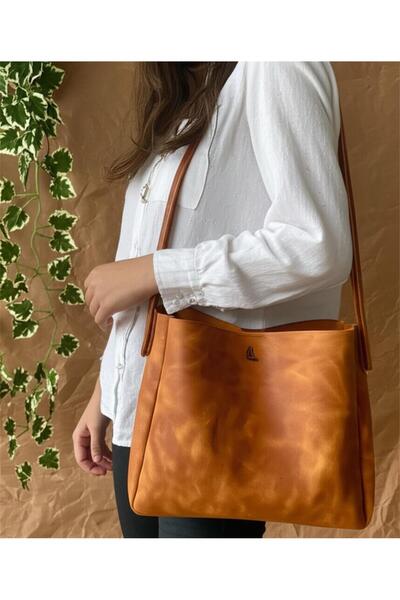 ALESTA LEATHER (NUMELE NU OMOARĂ) Geantă de umăr tip tote pentru femei, din p...