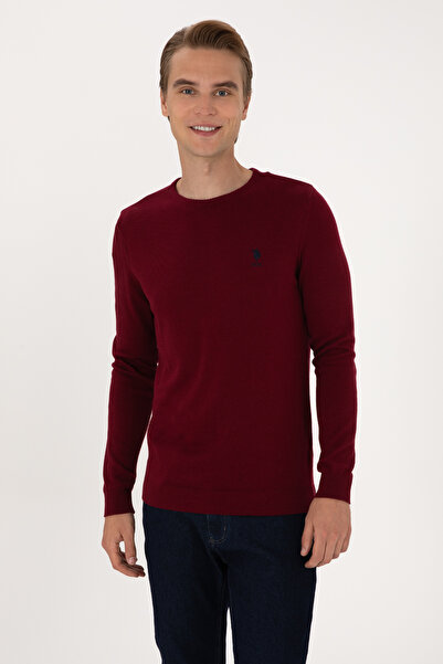 U.S. Polo Assn. Men's Burgundy Basic Sweater 50288880-Vr014