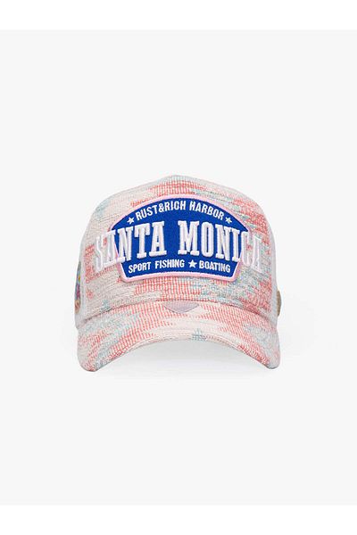 Rust&Rich Women's Men's White Trucker Hat City's Collection Santa Monica