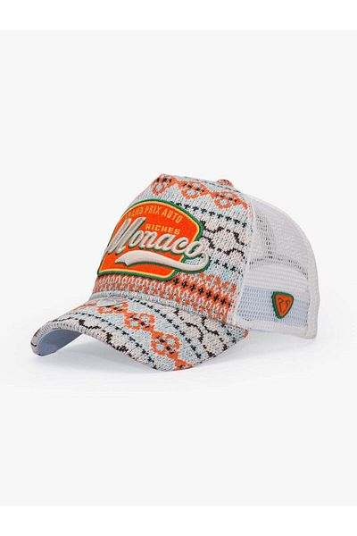 Rust&Rich Women's Men's Orange Trucker Hat City's Collection Monaco