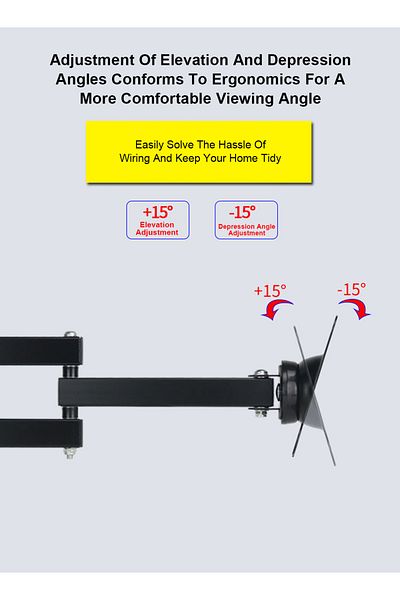 FlashHawk Rotating Retractable Monitor Wall Mount Suitable for 10-32 inch Screens,10Kg Load-bearing