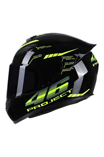 Generic Full Face Motorcycle Helmet, Cool Anti-collision Cycling Helmet, Breathable With Black Lenses (L)