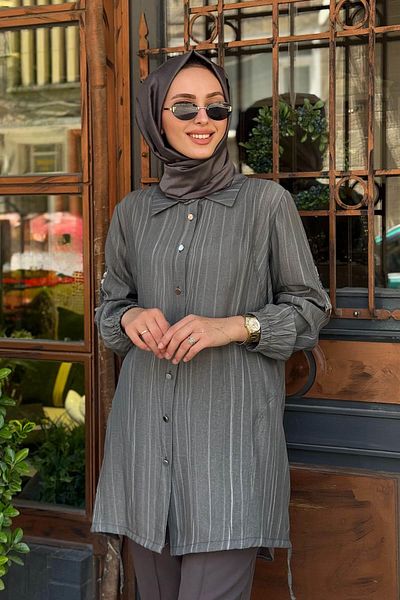 FUAT GÜRSEN Fuat Gürşen Sleeve Processing Banded Tunic