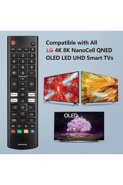Bogadini Universal Remote Control For Lg Smart Tv, IR, With Netflix, Prime Video, Disney, Black