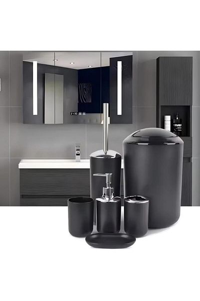 Generic Duniso 6-piece Plastic Bathroom Accessories Set, Bathroom Decoration Set