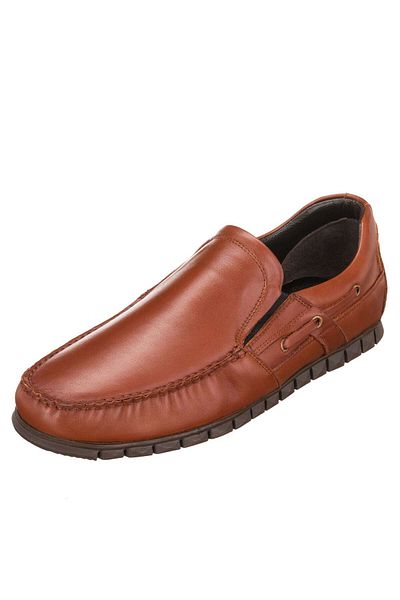 İriadam Ag2000 Hazelnut Leather Large Size Rok Rubber Sole Comfortable Wide Mold Cowhide Special Series