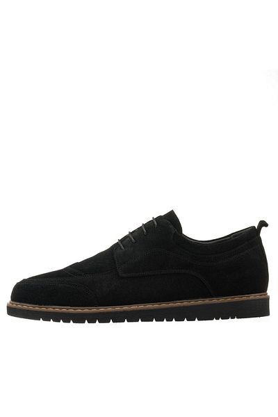 İriadam 45 - 46 - 47 - 48 - 49 - 50 Ab1386 Black Suede Double Layer Thermo Sole Large Size Calfskin Comfortable