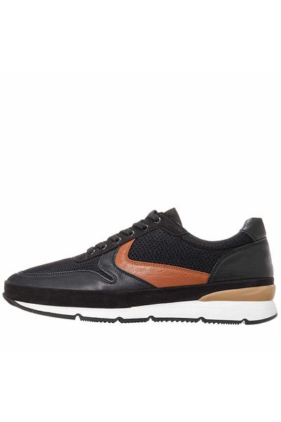 İriadam Kn1954 Black Large Size Comfortable Wide Mold Men's Top Quality Leather Sports Shoes