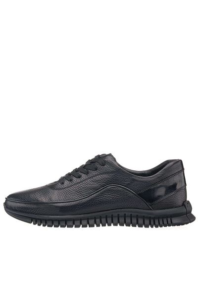 İriadam Gg1318 Black Calfskin Rubber Sole Comfortable Wide Mold Large Size 4 Seasons Men's Shoes