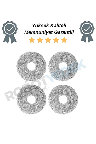 robotyedek Xiaomi X20 Max X20 Pro (Not Plus!) Compatible 4 Pieces Microfiber Mop Cloth